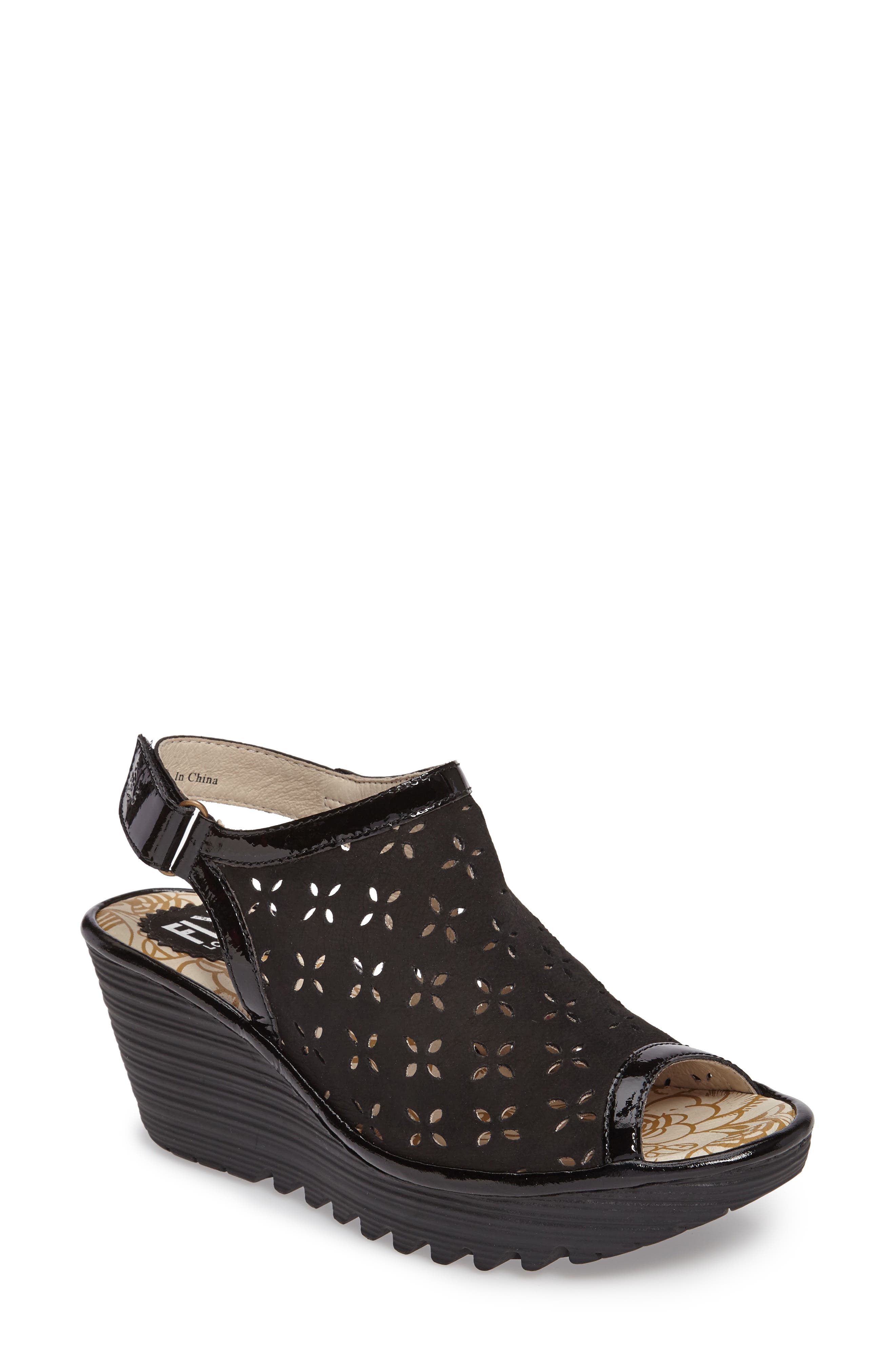 Fly London Ybel Open Toe Platform Wedge (Women) Nordstrom