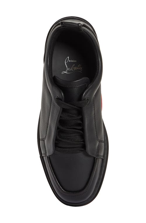 Shop Christian Louboutin Jimmy Calfskin Sneaker In Black