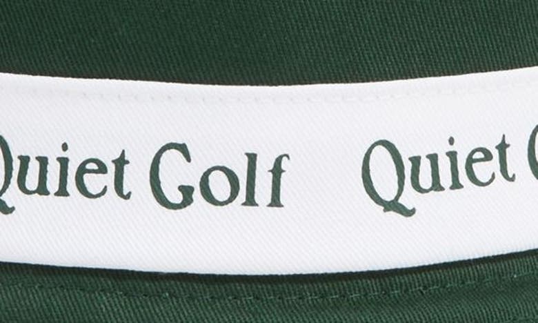 Shop Quiet Golf Logo Golf Bucket Hat In Forest