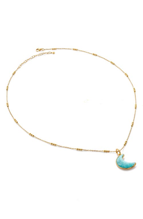 Crescent Moon Pendant Necklace in 18Ct Gold Vermeil
