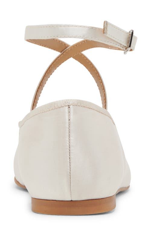Dolce Vita Reily Ballet Flat In White Satin