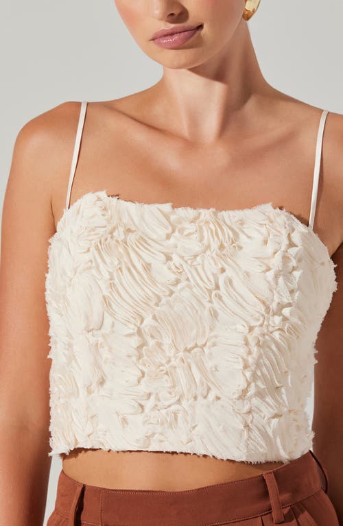 Astr The Label Kalinda Textured Crop Camisole In Cream