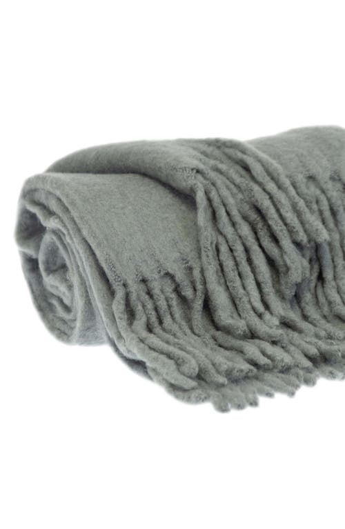 Parkland Collection Nagar Fringe Throw Blanket In Gray