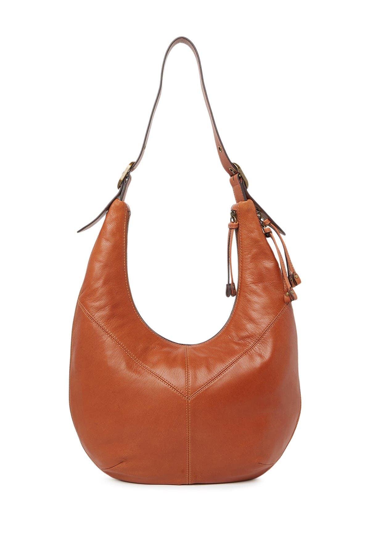 Frye Gina Leather Hobo Bag In Tan