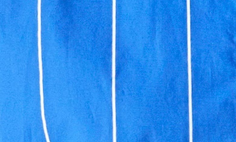 Shop Grey Lab Stripe Crop Button-up Shirt In Blue Stripe