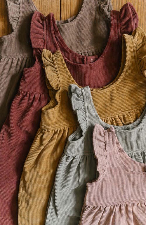 Pehr Organic Cotton Corduroy Pinafore Dress In Portobello