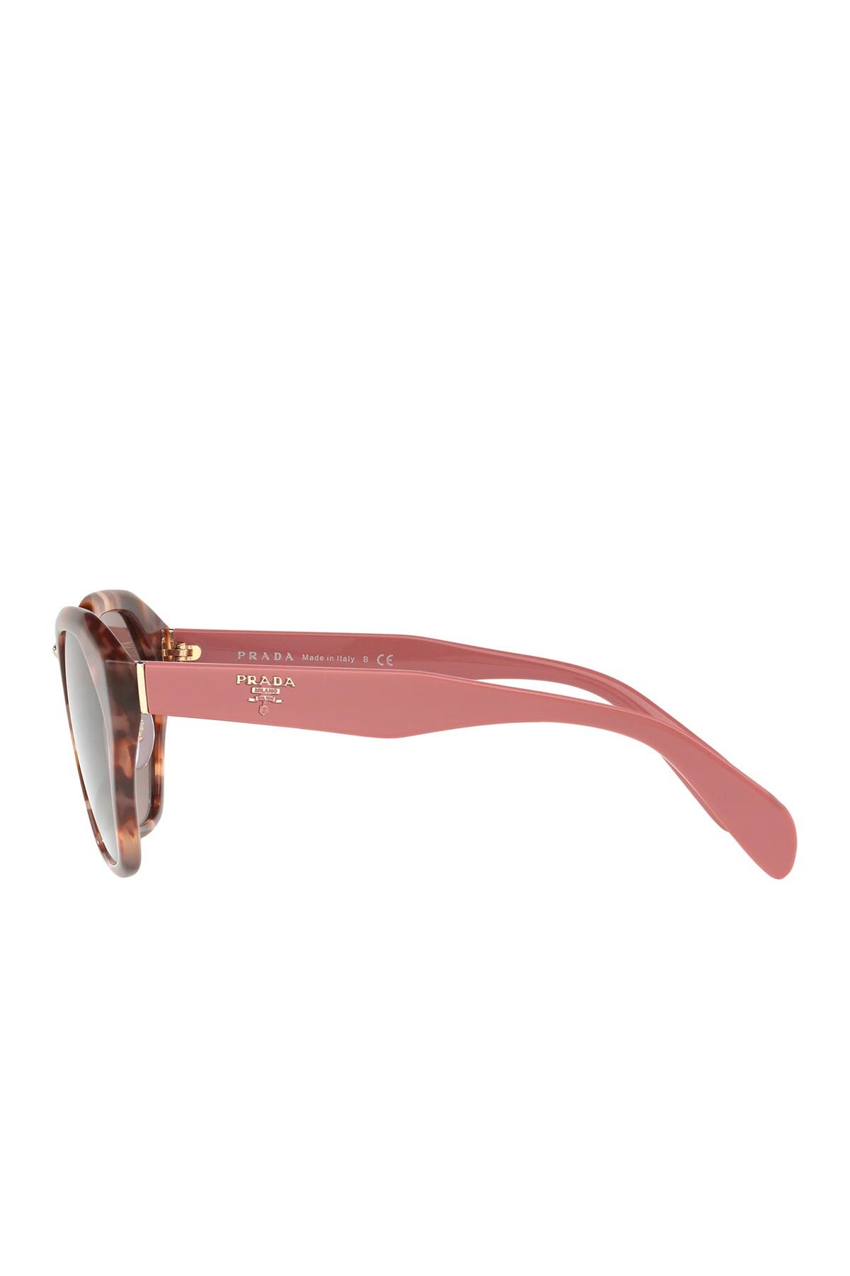 prada irregular heritage 55mm cat eye sunglasses
