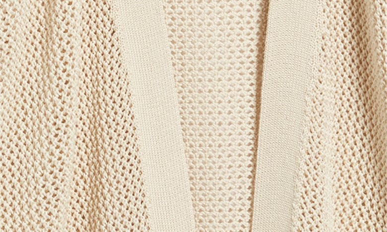 Shop Nordstrom Open Stitch Open Front Cotton Cardigan In Beige Beach