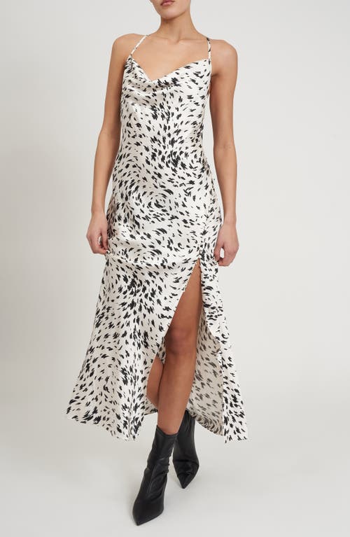 Rebecca Minkoff Madison Cowl Neck Sleeveless Maxi Dress in Animal Swirl Print at Nordstrom, Size 2