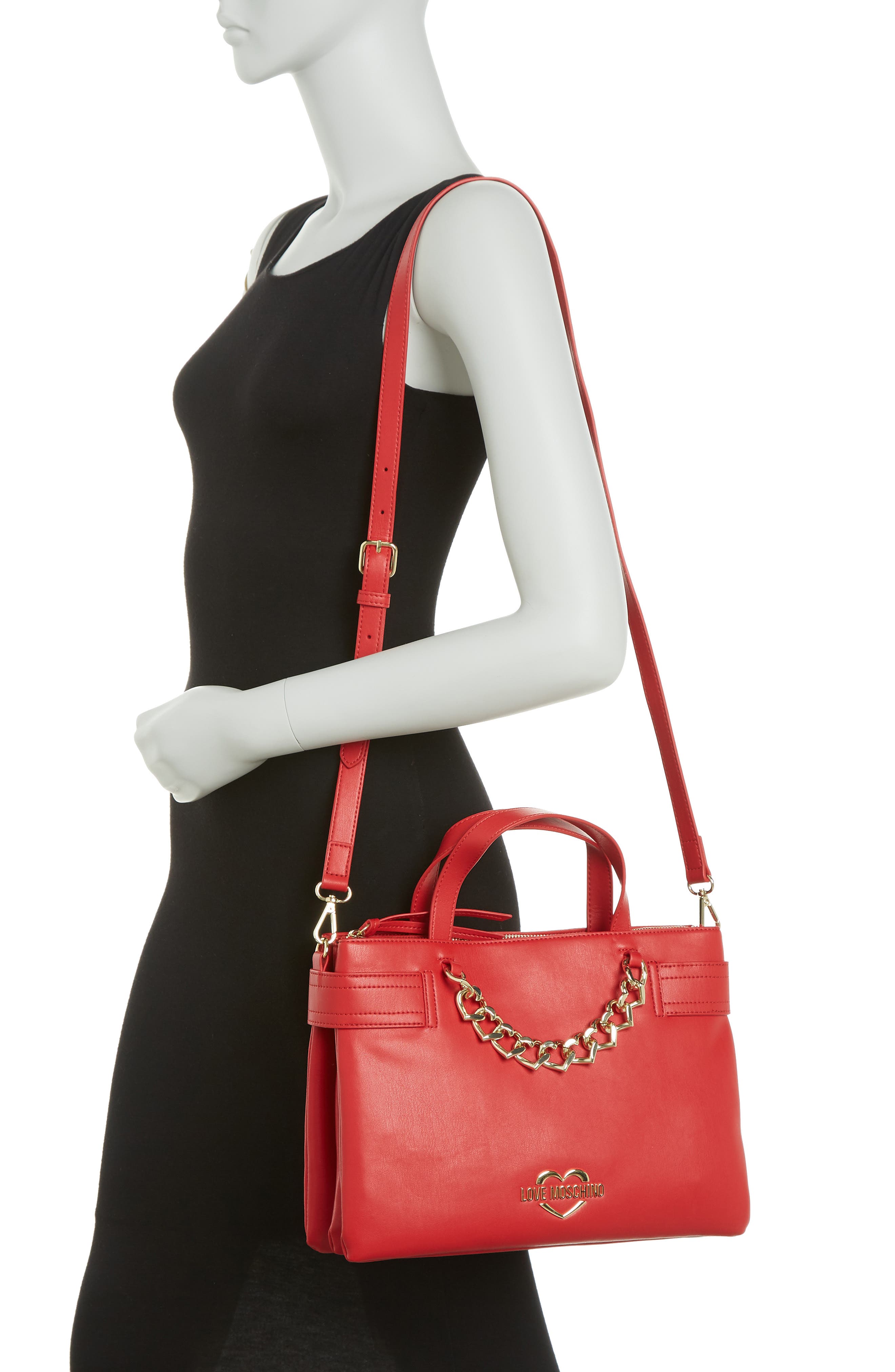 love moschino borsa pu rosso