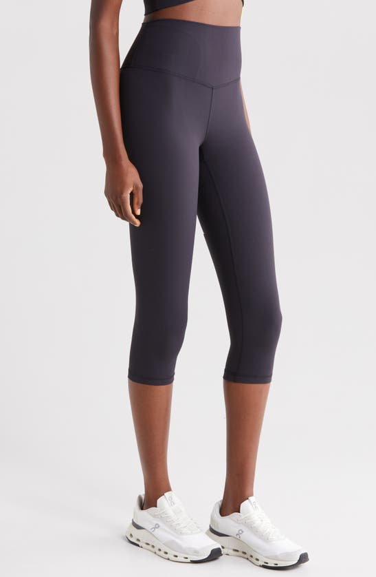 Zella Studio Luxe High Waist Capri Leggings In Black