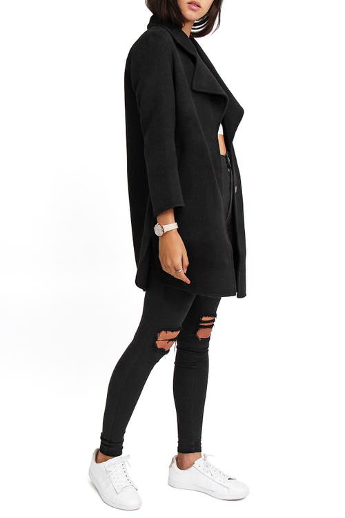 Shop Belle & Bloom Ex-boyfriend Wool Blend Oversized Jacket In Black