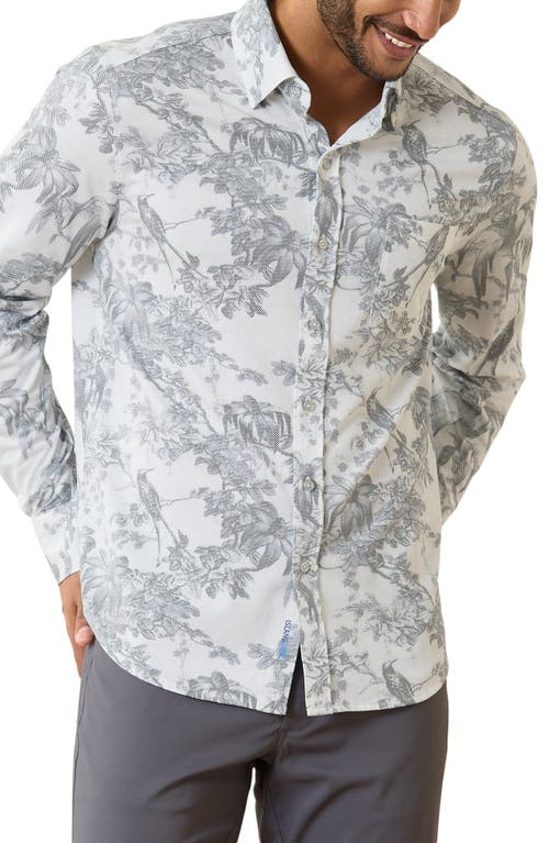 Tommy Bahama San Lucio Canopy Floral Button-Up Shirt Silver Filigree at Nordstrom,