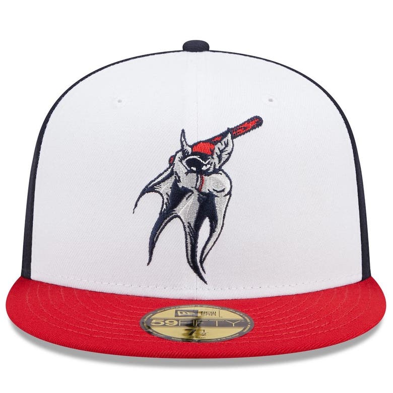 New Era White/red Louisville Bats Marvel X Minor League 59fifty Fitted