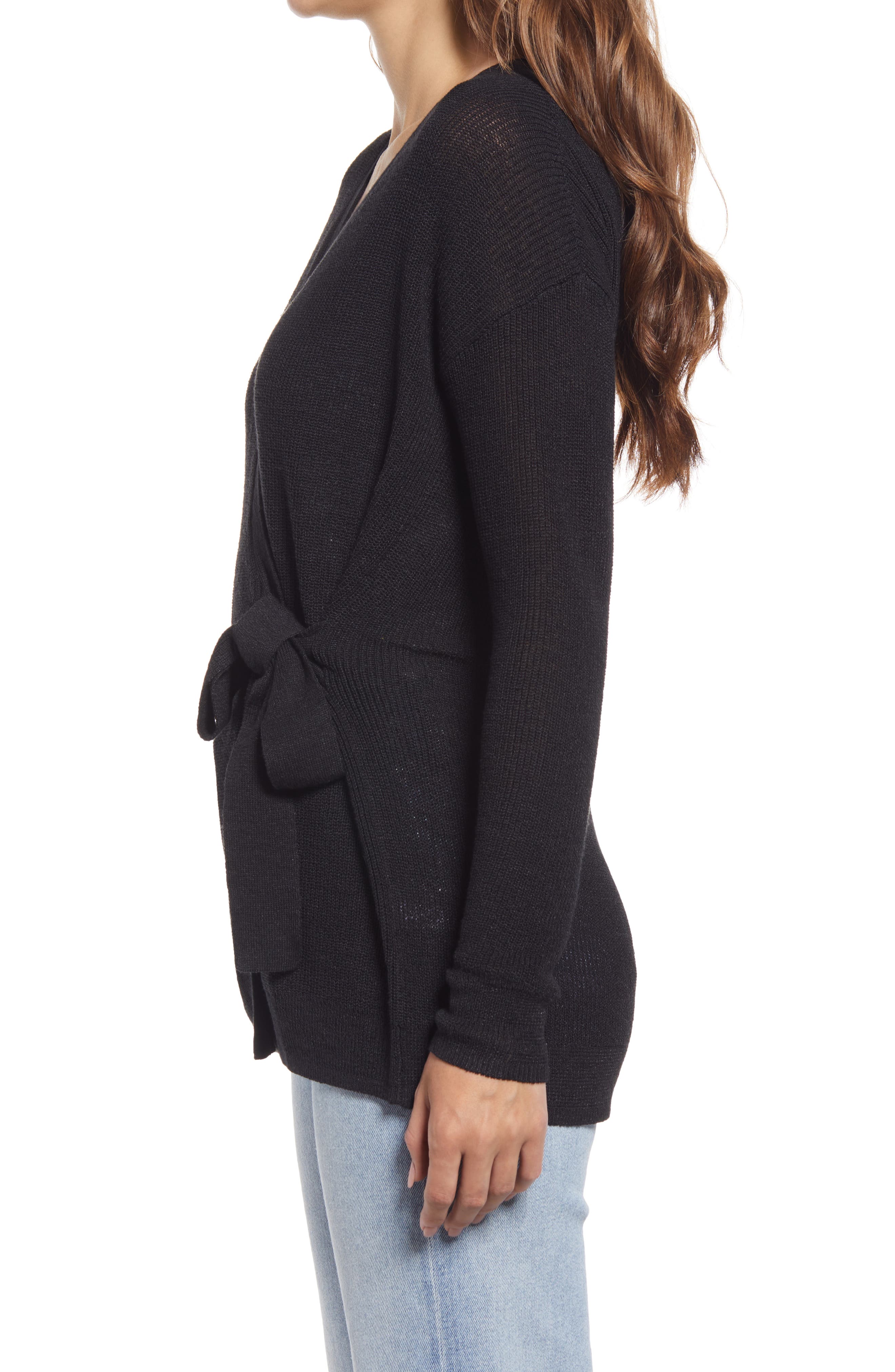 side tie cardigan