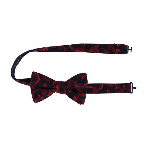 Shop Trafalgar Christian The Romantic Brocade Silk Bow Tie In Red