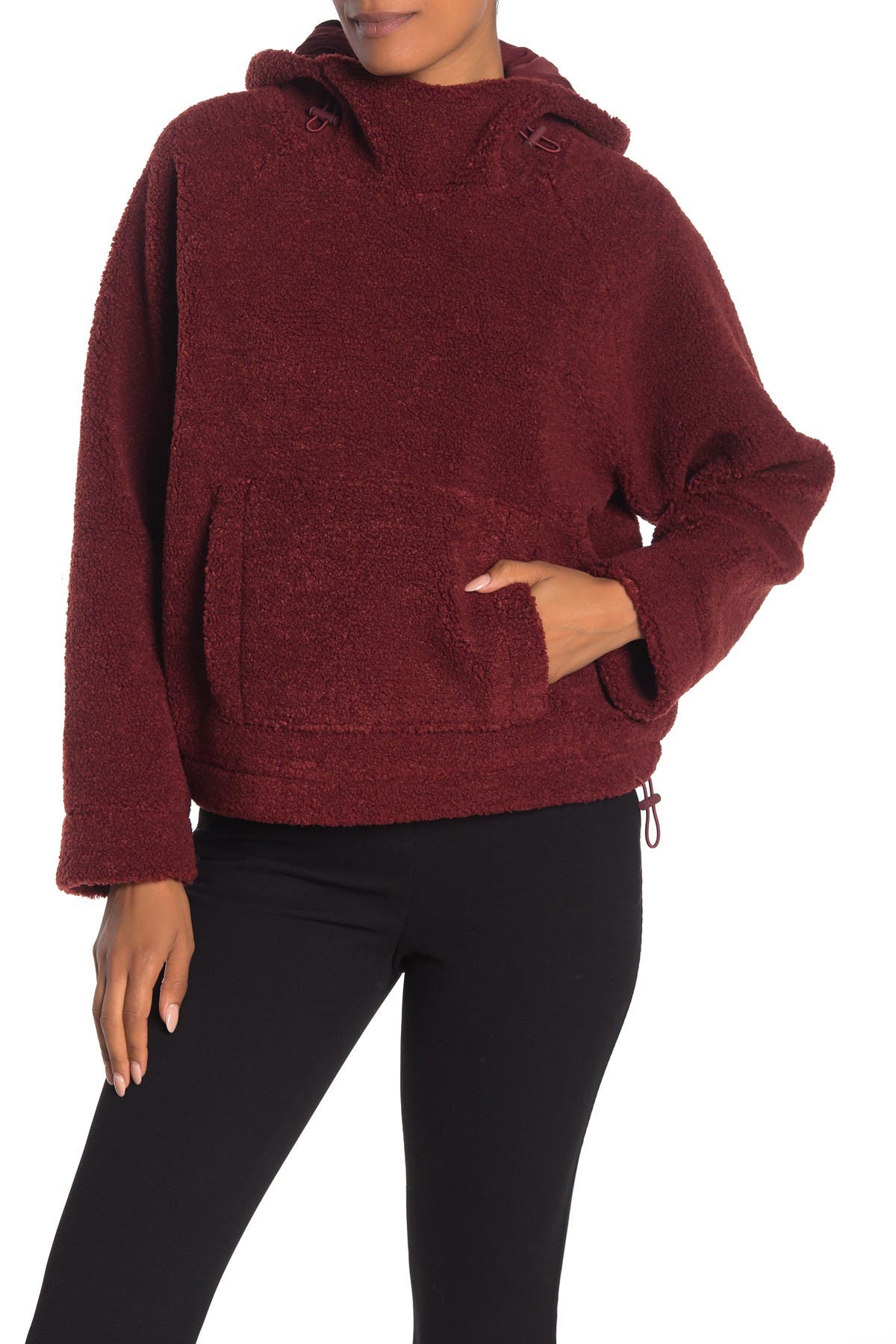 vince shearling hoodie