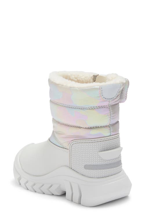 Hunter Kids' Intrepid Waterproof Snow Boot In Patter Grey/rainbow