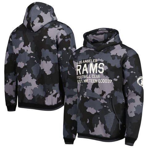 Men's The Wild Collective Black Detroit Lions Camo Pullover Hoodie