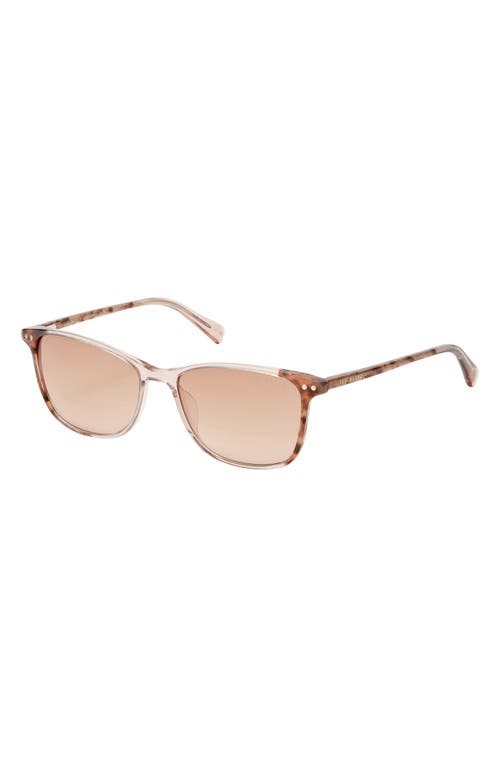 Ted Baker London 56mm Full Rim Rectangle Sunglasses In Blush
