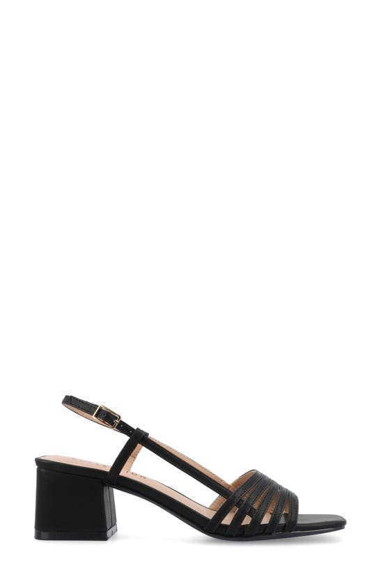 Journee Collection Shayana Block Heel Slingback Sandal In Black