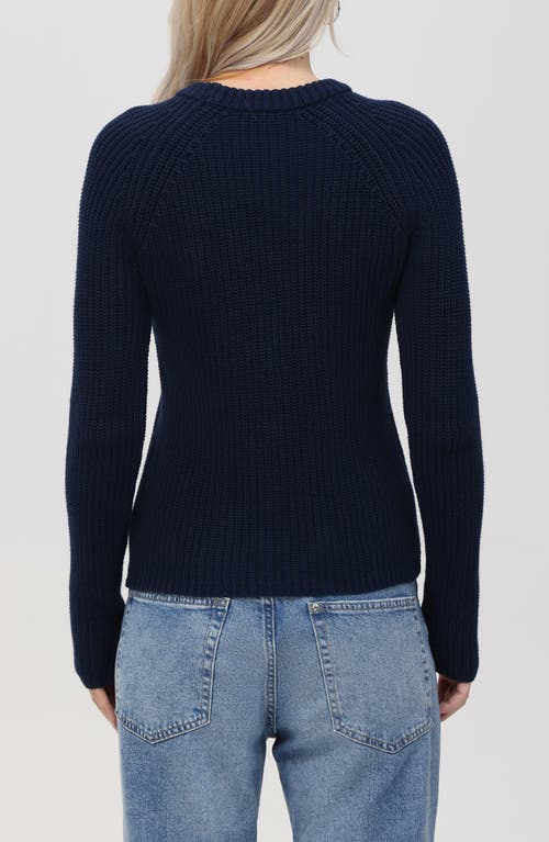 Shop 525 Jane Cotton Sweater In Dark Blue