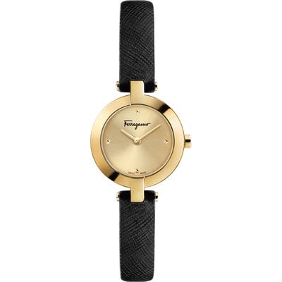 Salvatore Ferragamo Miniature Leather Strap Watch, 2m