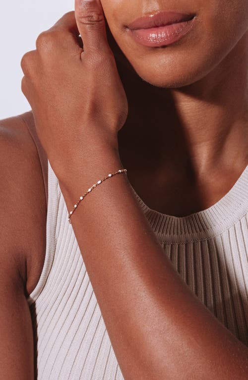 Set & Stones Kaz Bead Station Bracelet In Gold / White
