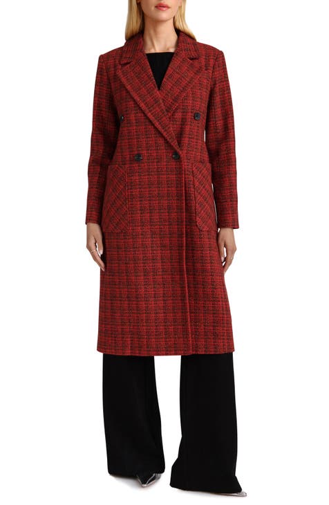 Ba&Sh - Tao Double-Breasted Wool-Blend Overcoat - Womens - Red