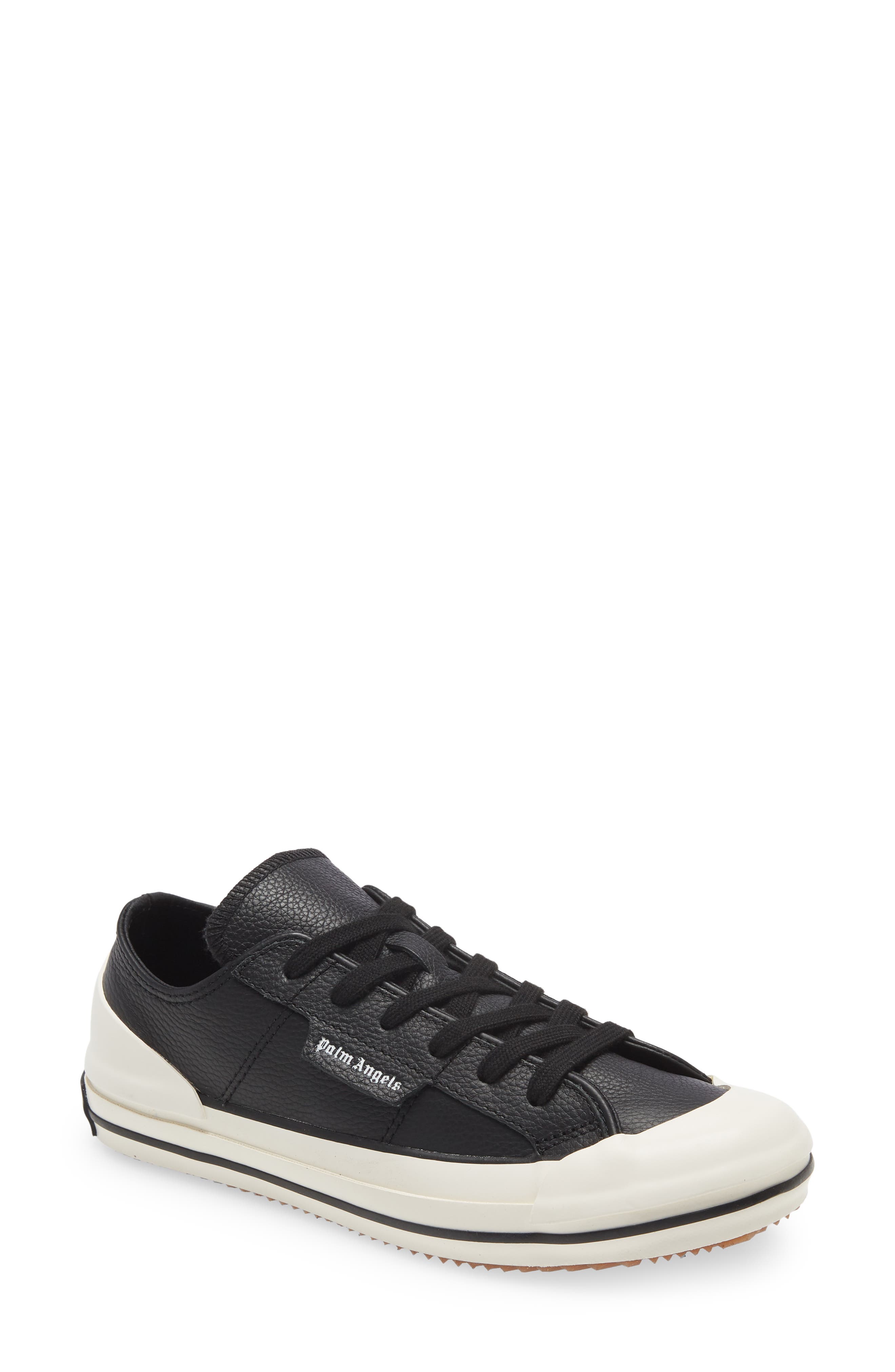 Palm Angels Low Top Sneaker in Black/White at Nordstrom, Size 5Us