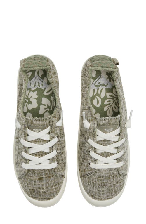 Roxy Bayshore Plus Womens Padded Insole Canvas Casual And Fashion Sneakers In Light Green