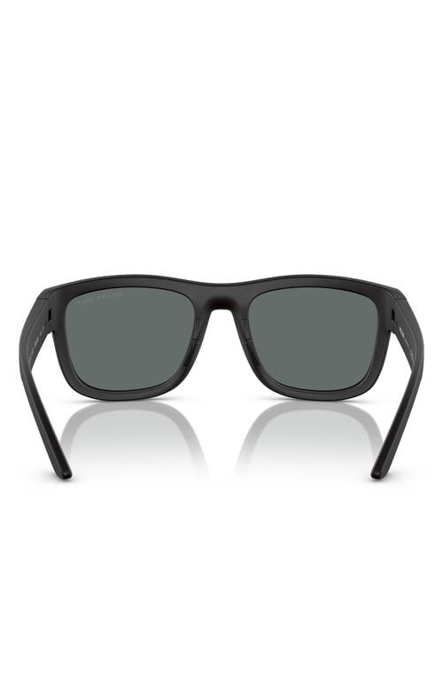 Prada Ps01zs Active Dg002g Nero Effetto Gommato Sunglasses In Rubber Black