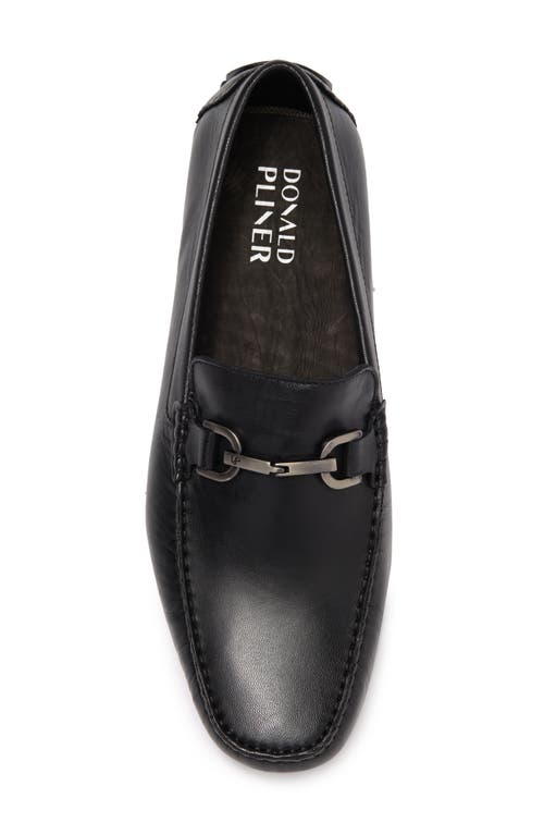 Donald Pliner Leather Bit Loafer In Black