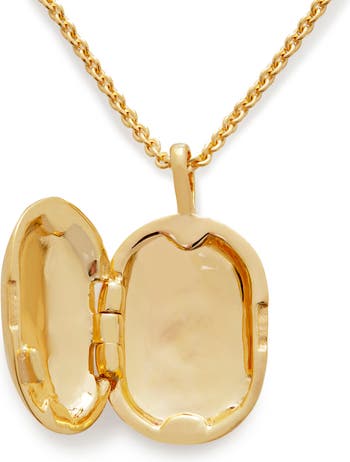 Monica Vinader Initial Pendant Necklace in 18ct Gold Vermeil/Ss at Nordstrom