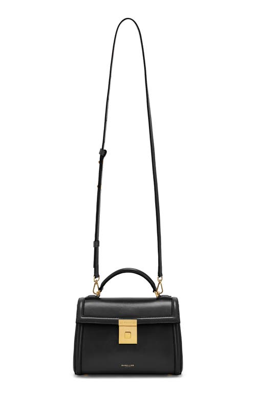 Demellier Medium Paris Leather Top Handle Bag In Black F02