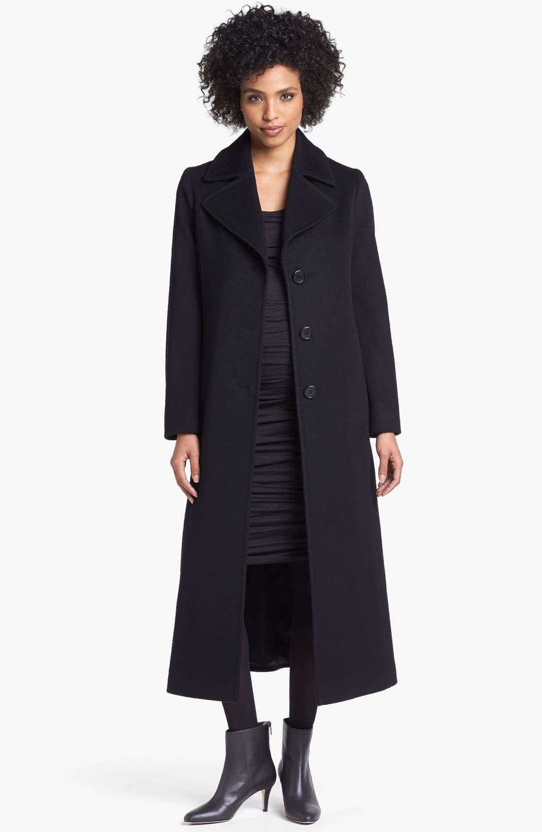 Fleurette Notch Collar Long Wool Coat Nordstrom