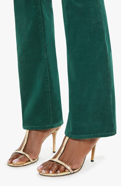 Shop Mother The Weekend Flare Corduroy Pants In Dark Green