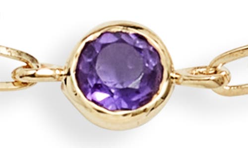Anzie Bezel Pendant Bracelet In Purple