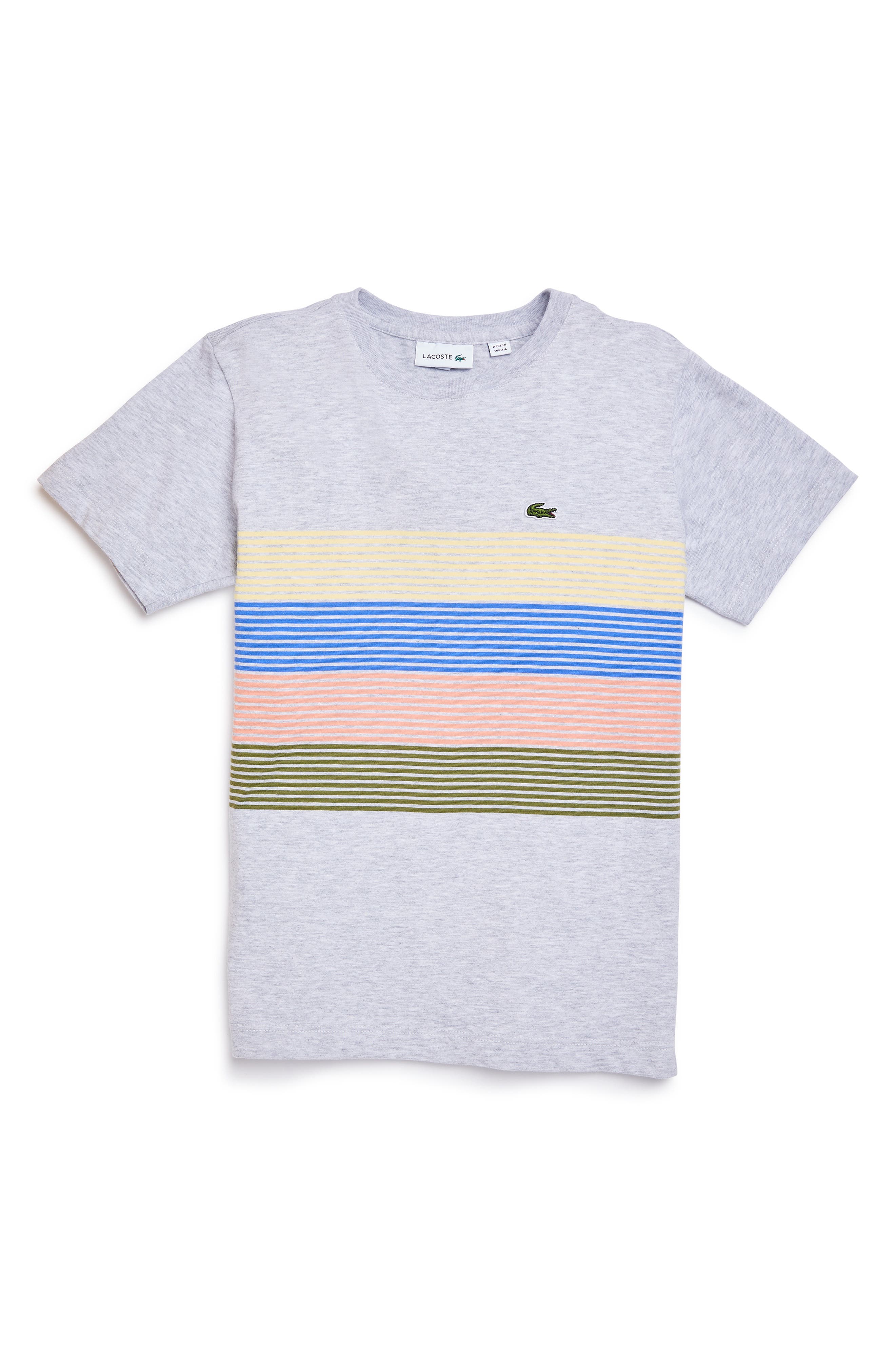 lacoste chest stripe t shirt