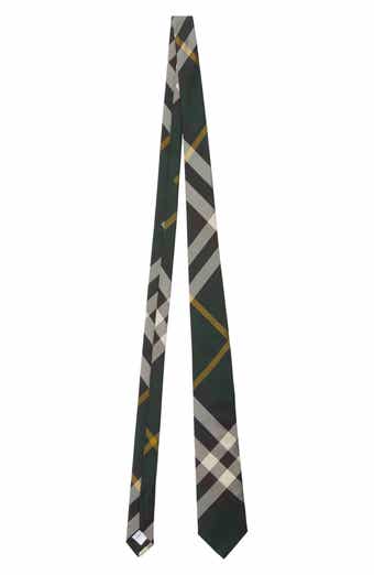 Burberry manston check best sale silk tie