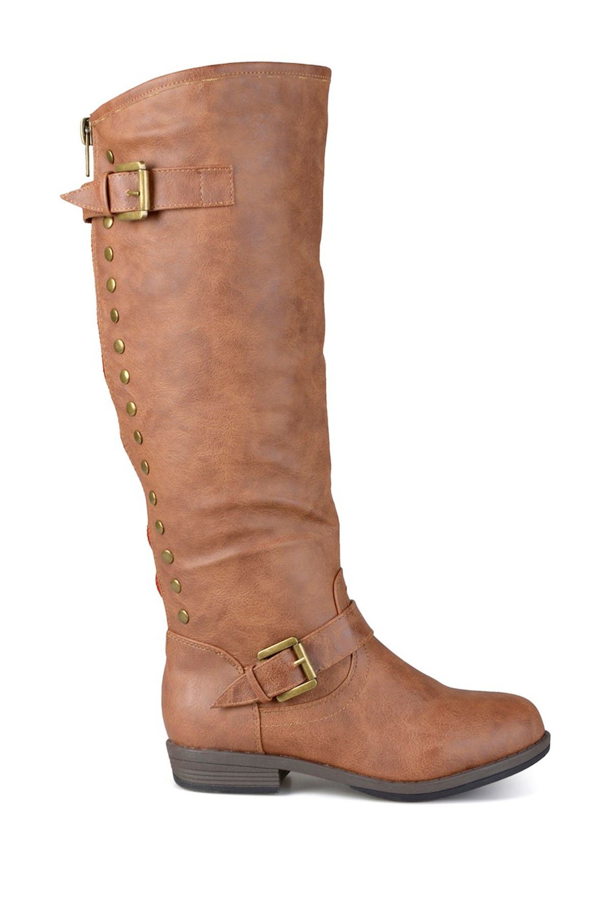 Journee Collection Spokane Riding Boot In Light/pastel Brown6