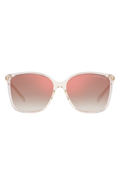 Michael Kors Avellino 56mm Square Sunglasses in Coral
