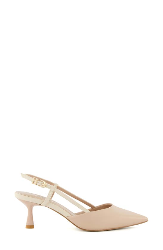 Dune London Classify Pointed Toe Slingback Pump In Blush