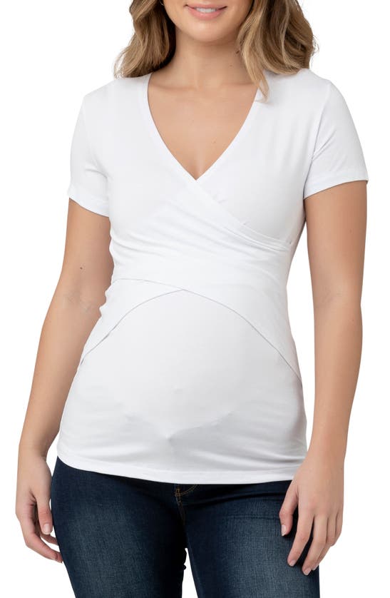 Ripe Maternity Embrace Maternity/nursing T-shirt In White