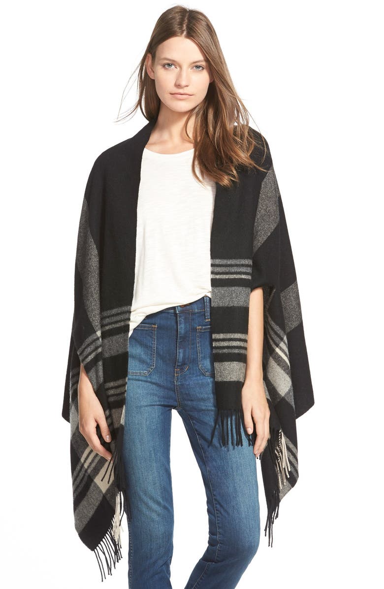 Madewell 'Border' Plaid Cape Scarf | Nordstrom