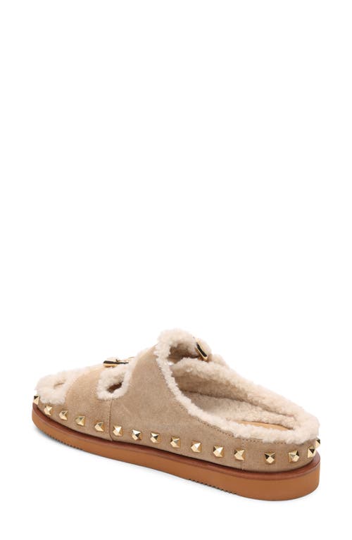 Ash Uma Faux Fur Sandal In Camel/tofu