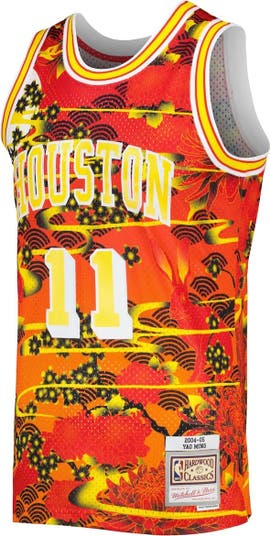 Yao Ming Houston Rockets 2004-05 Scarlet Mitchell Ness Hardwood Classic  Jersey