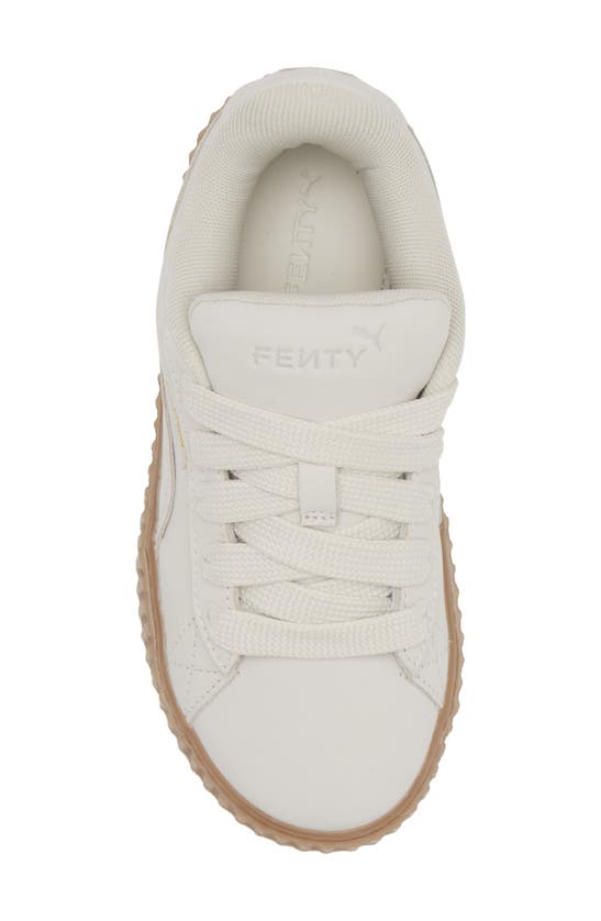 Shop Puma X Fenty Kids' Creeper Phatty Sneaker In Warm White- Goldum