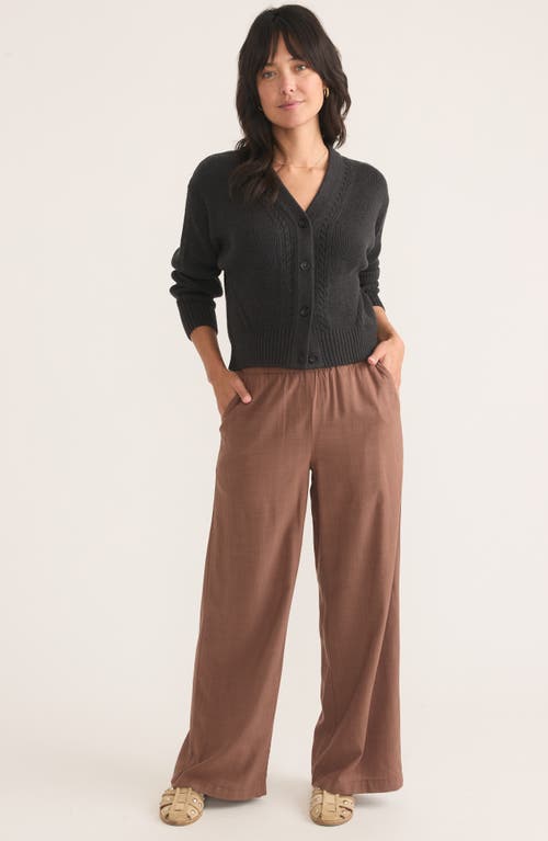Marine Layer Kyra Poplin Pants In Pinecone