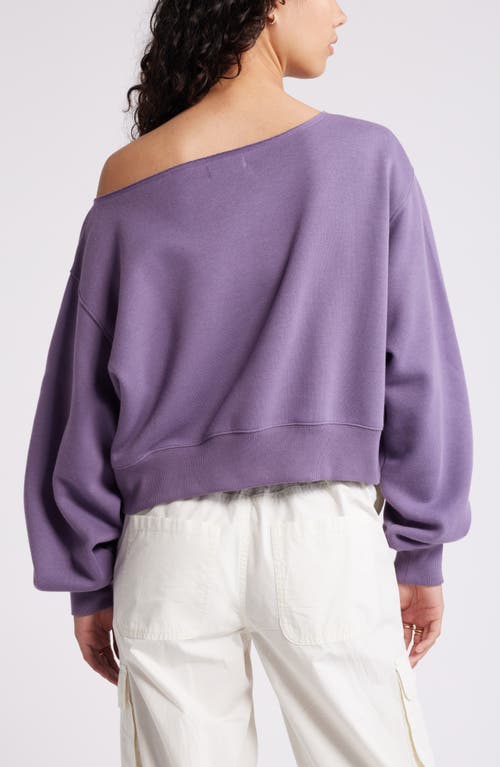 BP. BP. FLEECE DETAIL OFF THE SHOULDER SWEATSHIRT 